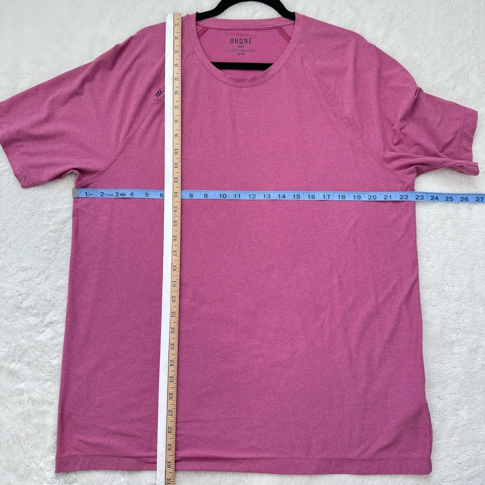 Rhone Reign Tee Shirt Men’s XL‎ Pink Performance Activewear Workout Training Gym